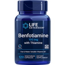 Life Extension Benfotiamine with Thiamine 100mg, 120 vege caps